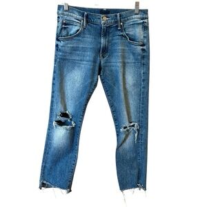 Mother The Ditcher Ankle Jeans Truth or Dare Distressed Size 26 Contemporary